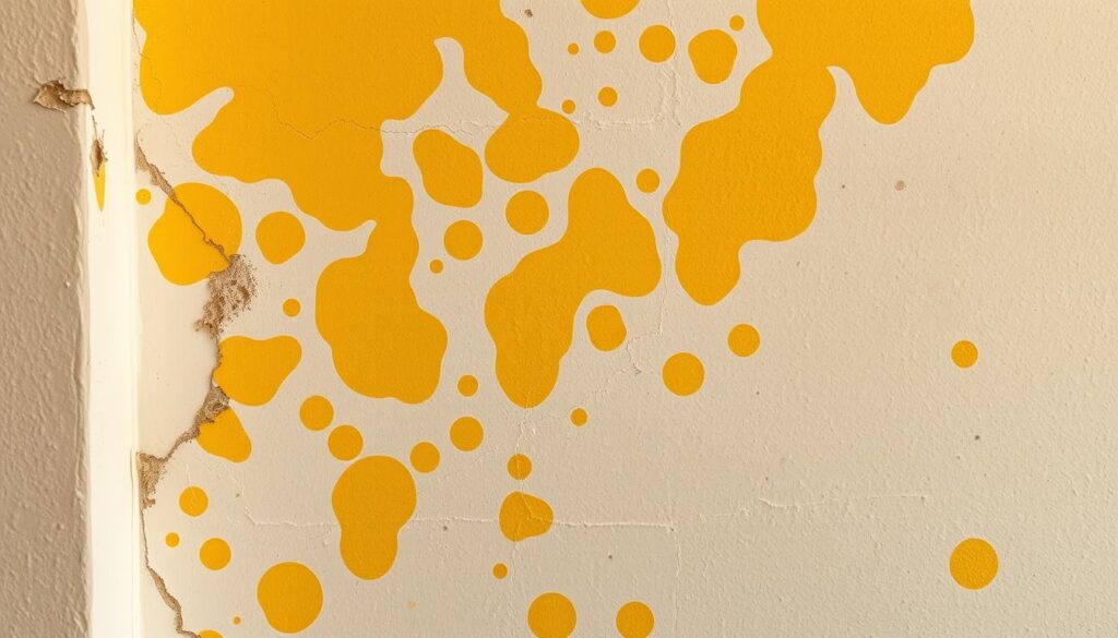 manchas amarillas pared